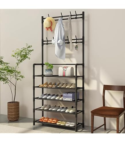Amazon｜幅45cm 棚7段 下駄箱 玄関収納 玄関家具 靴ラック ラック 靴箱
